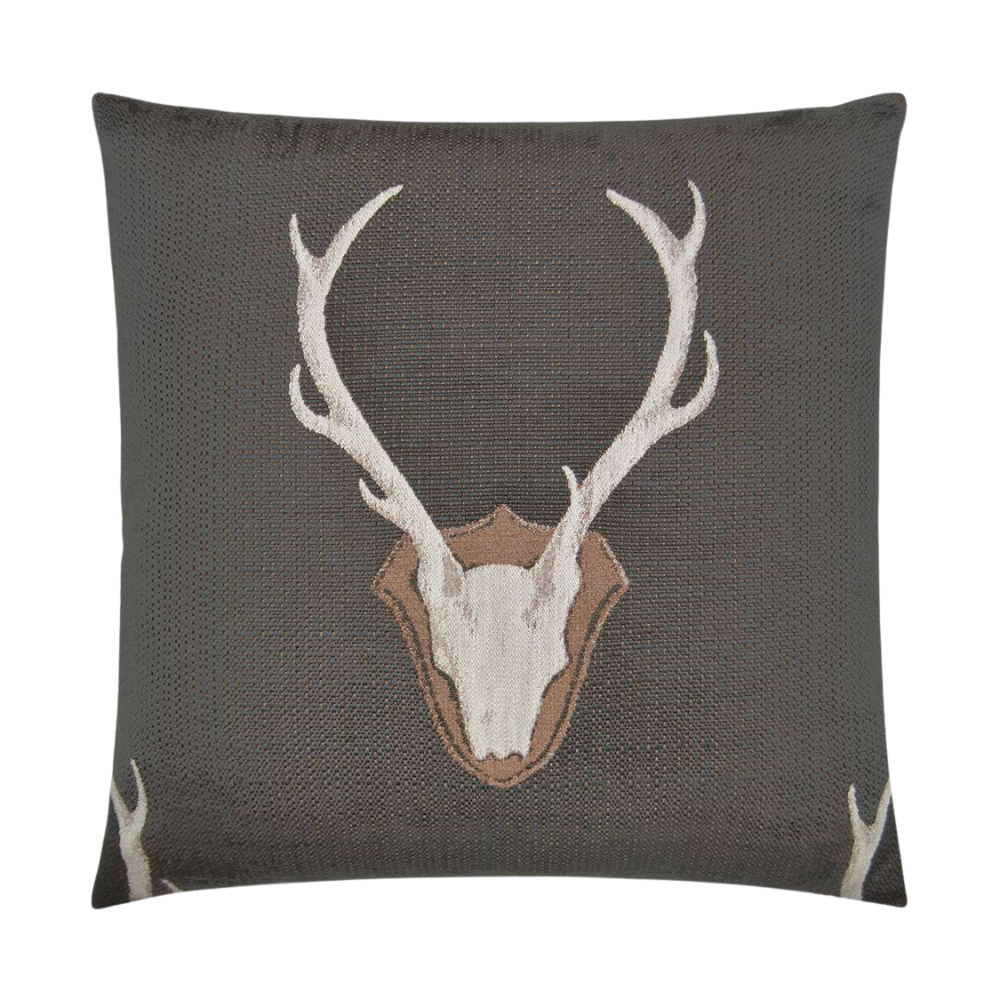 Uncle Buck 2-Pack Grey Decorative Pillows with Feather Inserts – Soft Cotton Blend