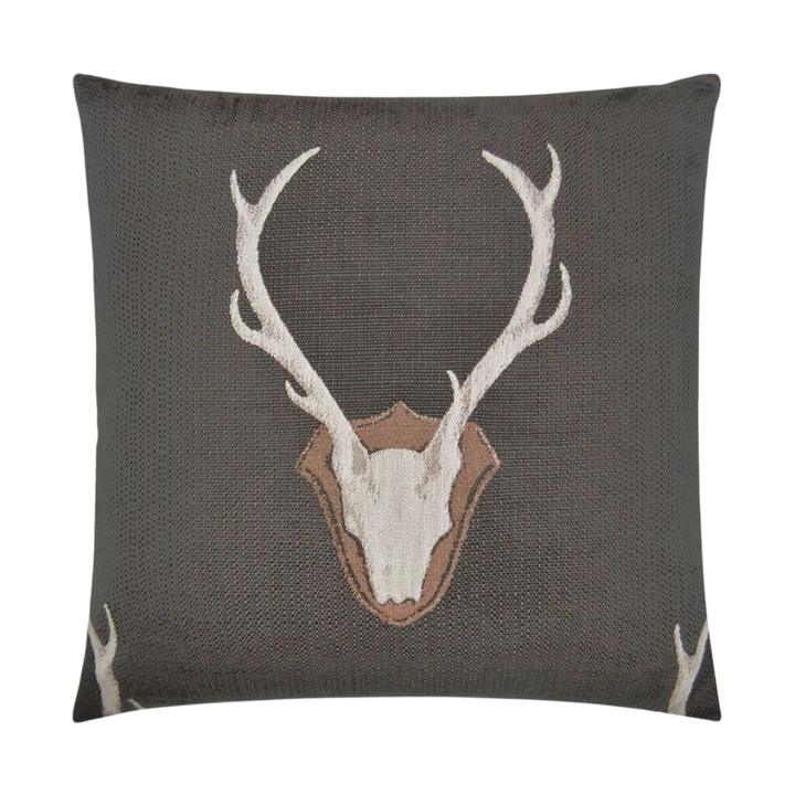 Uncle Buck 2-Pack Grey Decorative Pillows with Feather Inserts – Soft Cotton Blend