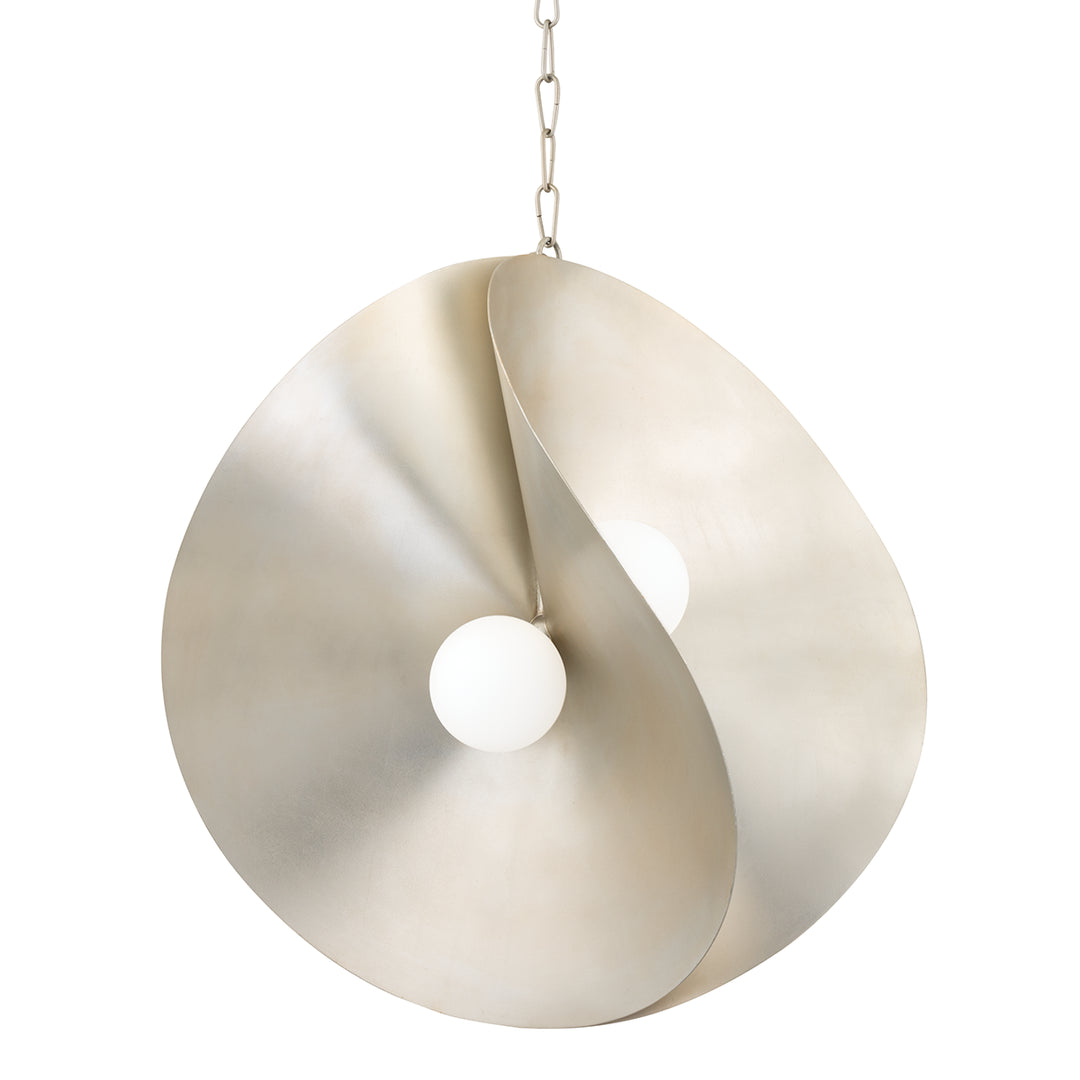 33030WSL By Corbett Lighting - Peony 4 light Silver Leaf