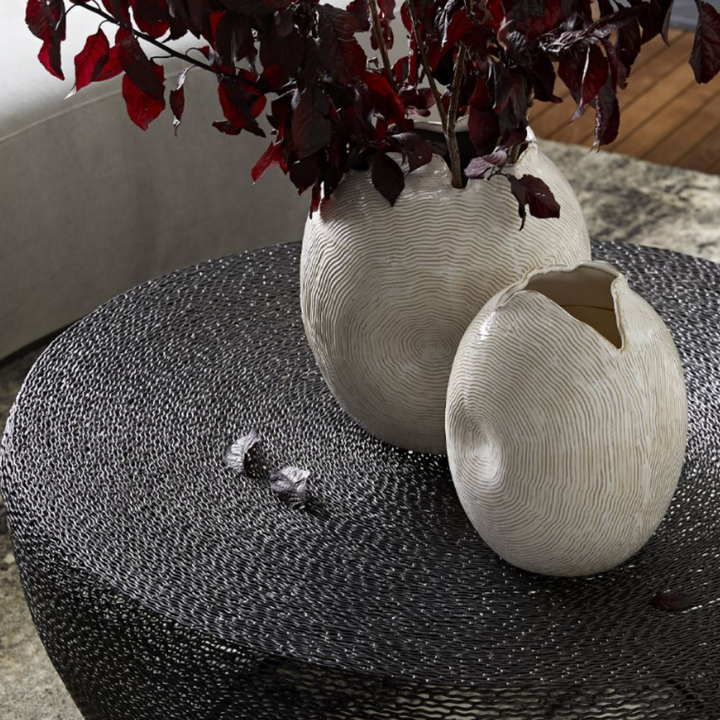 Blume 3-Piece Ceramic Vase Set – Organic Whitewash Design for Modern Interiors