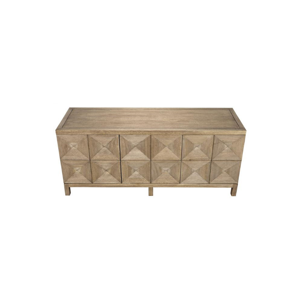 Quadrant 3 Door Sideboard, Washed Walnut