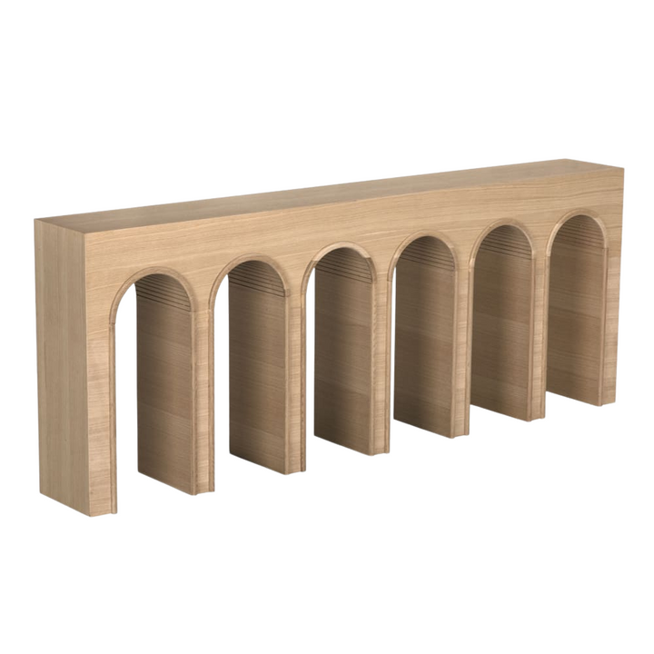 ENZO CONSOLE, EXTRA LARGE, WHITE OAK