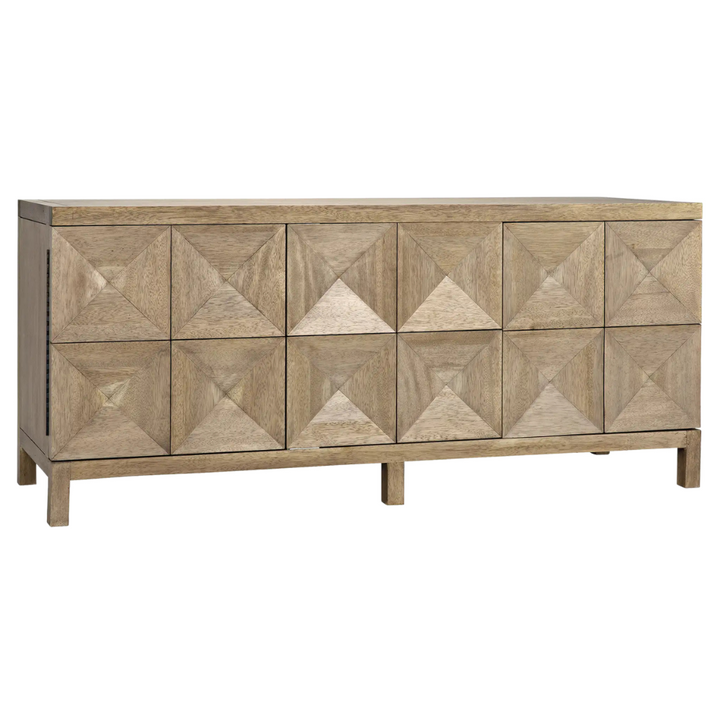 Quadrant 3 Door Sideboard, Washed Walnut