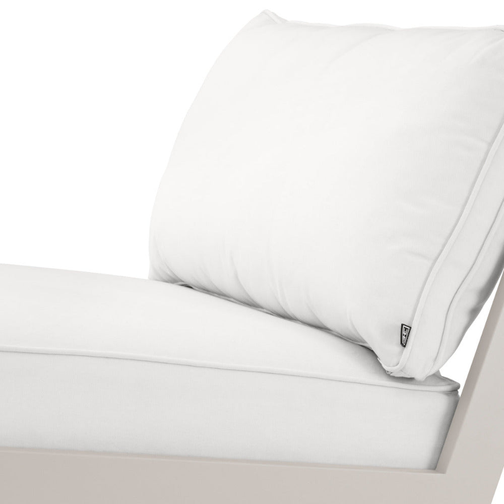 Close-up of white outdoor chair on a white background