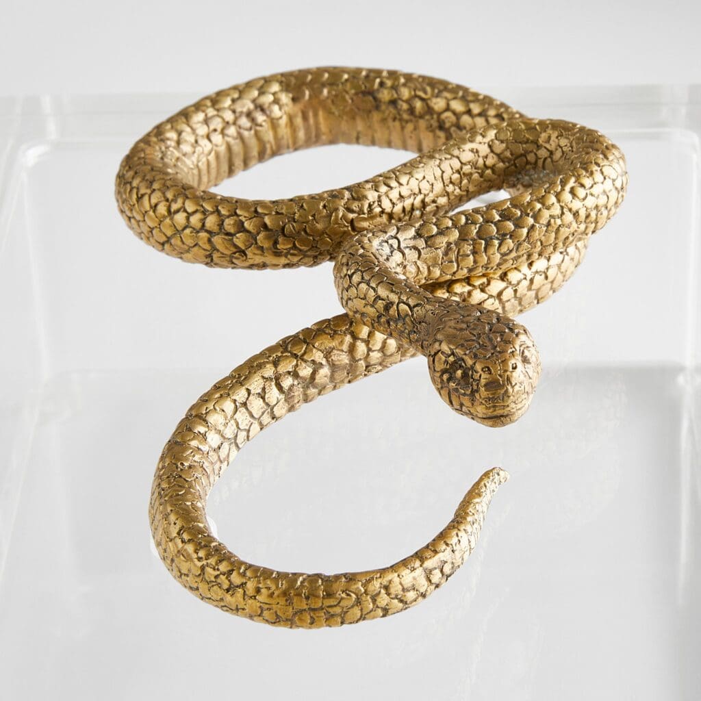 Snake Box Designed by Thom Filicia | Clear | Brass
