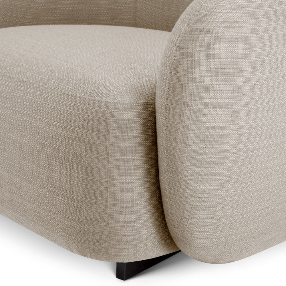 Beige outdoor chair on a white background