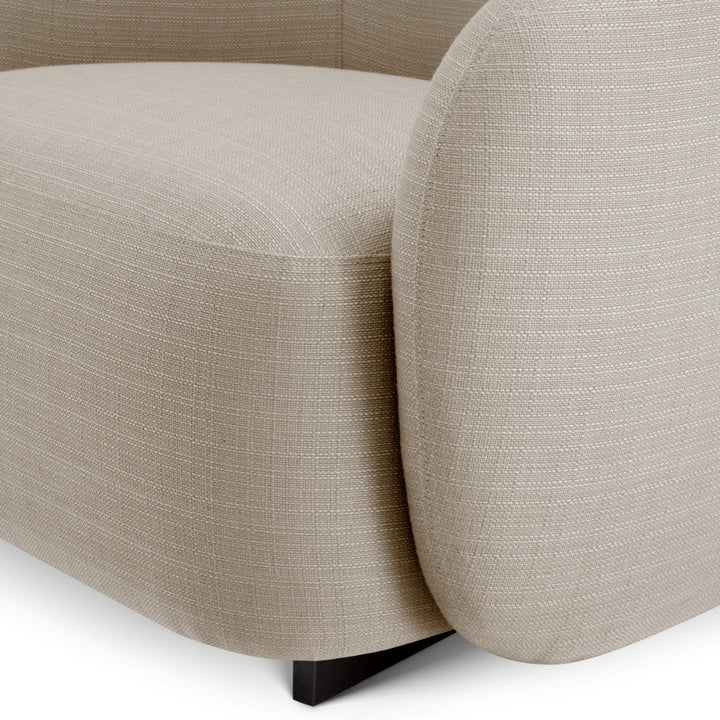 Beige outdoor chair on a white background