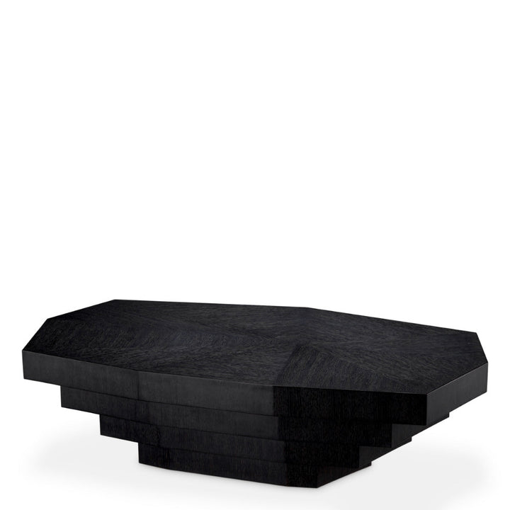 Black coffee table on a white background