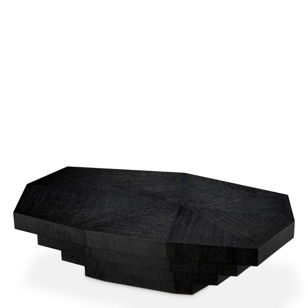 Black coffee table on a white background