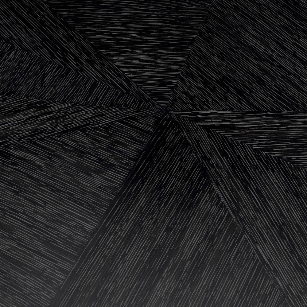 Black geometric wooden pattern with intersecting lines