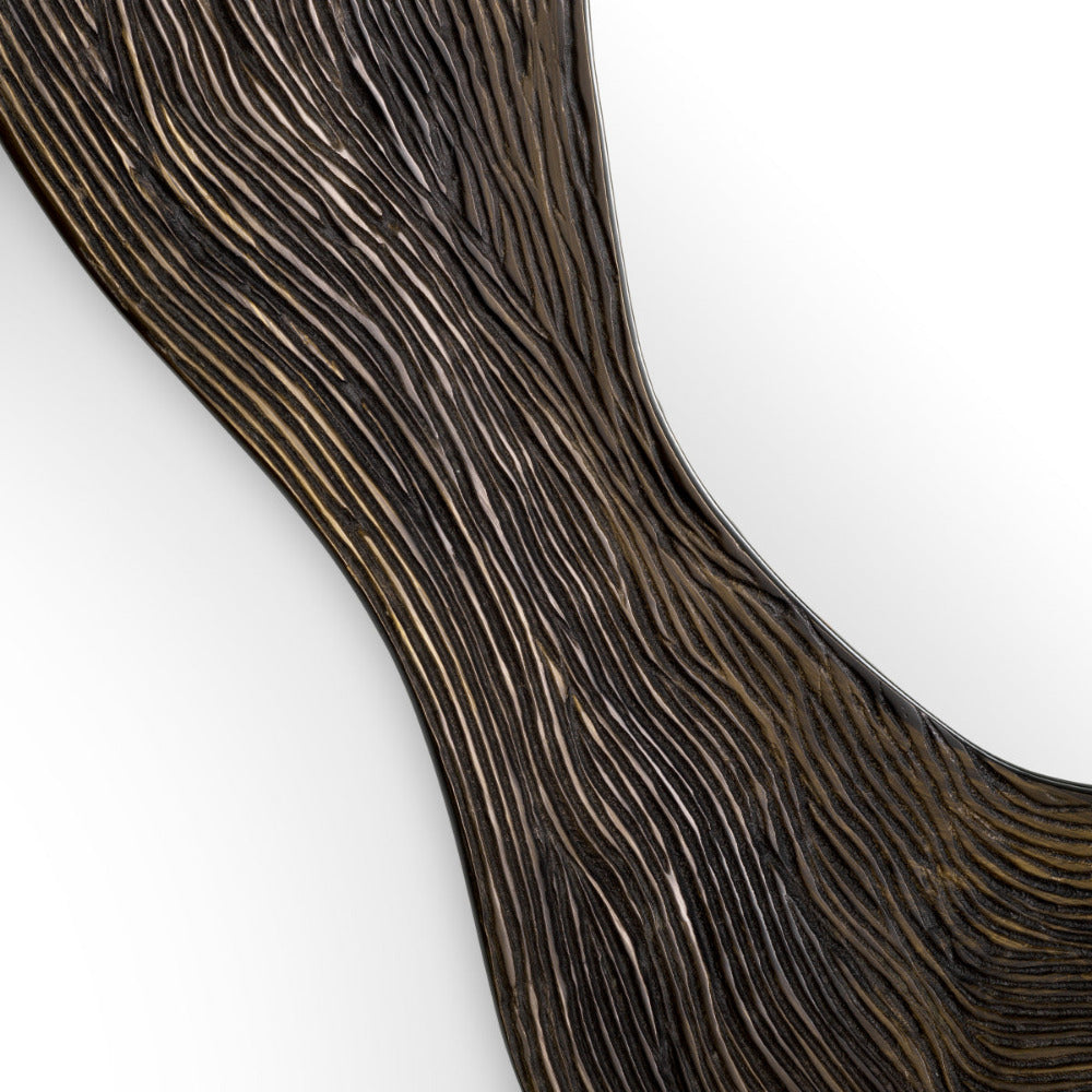 Close-up of a mirror frame