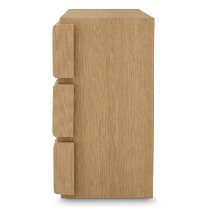 Wooden drawer on a white background