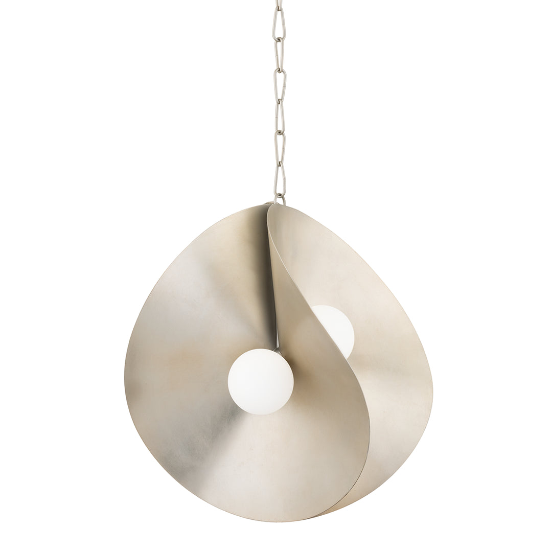 33024Gl By Corbett Lighting - Peony 4 light Silver Leaf