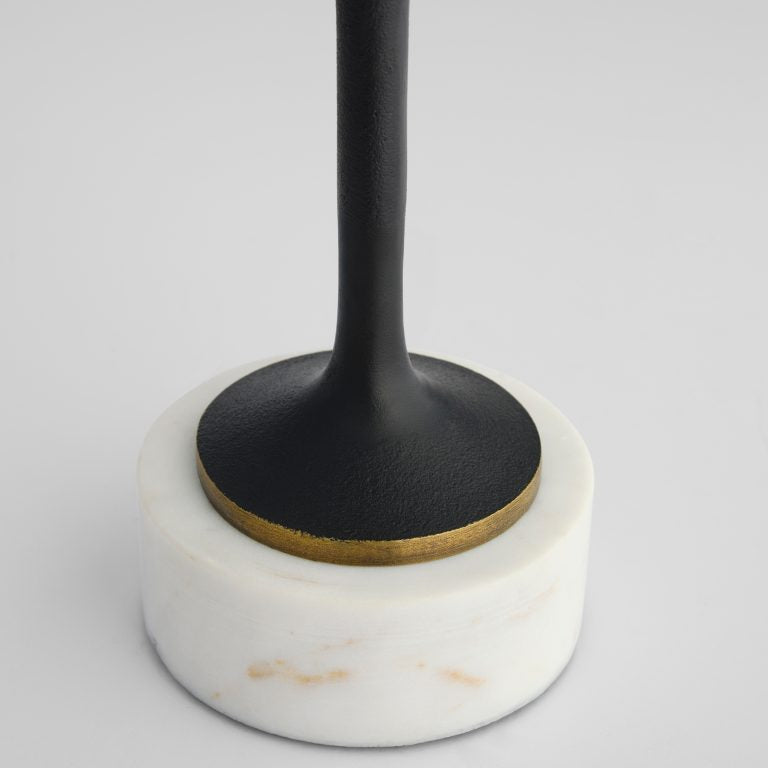 Barcelo Candleholder | Antique Bronze | White | Brass – Medium