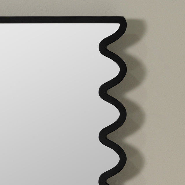 Lacon Black Metal Wall Mirror