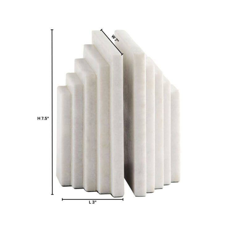 Epilogue Bookends Designed by J Kent Martin | White