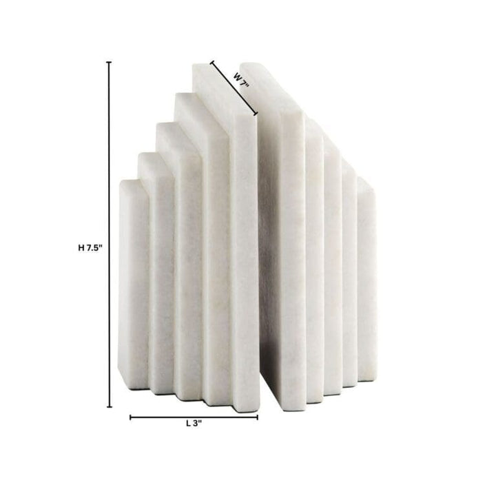 Epilogue Bookends Designed by J Kent Martin | White