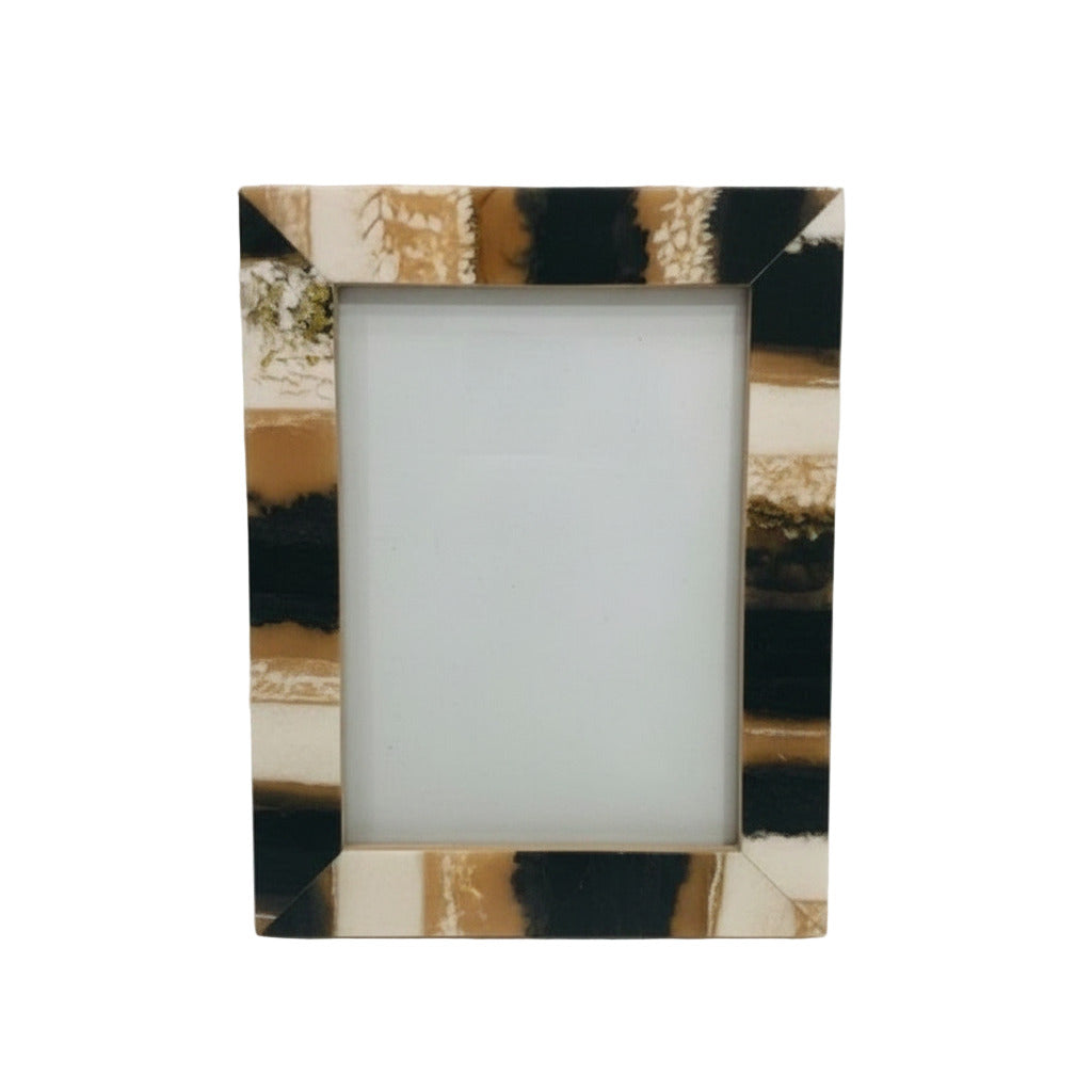 Black, brown and beige resin picture frame