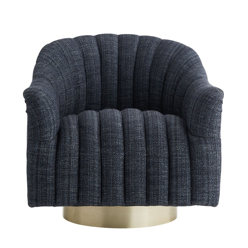 Dark gray swivel chair on a white background