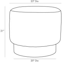 Avalon Ottoman Swiss Coffee Champagne Swivel