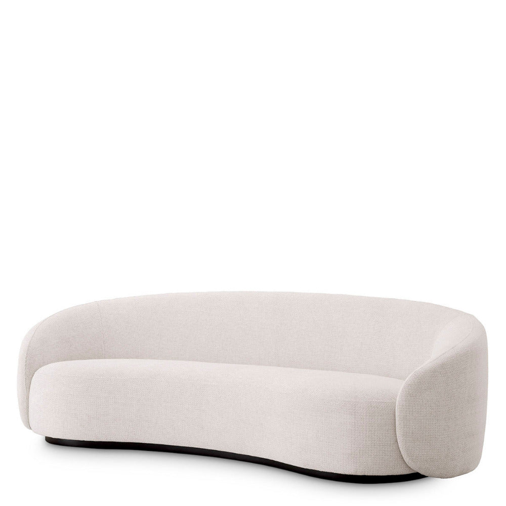 Modern white sofa on a white background
