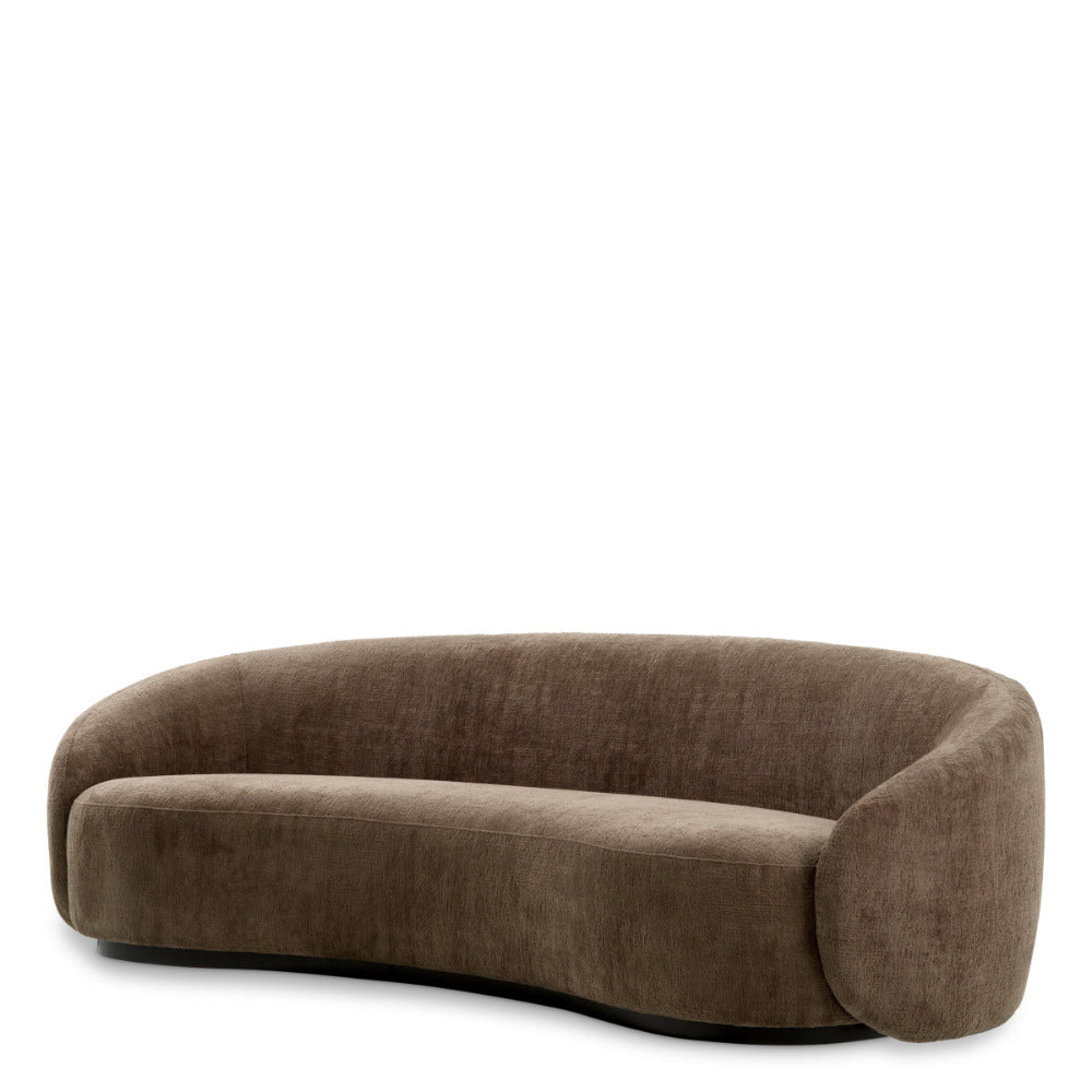 Brown sofa on a white background