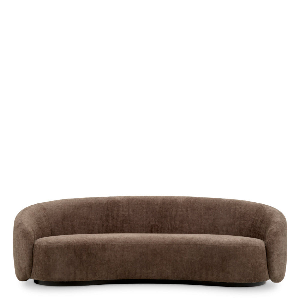 Brown sofa on a white background