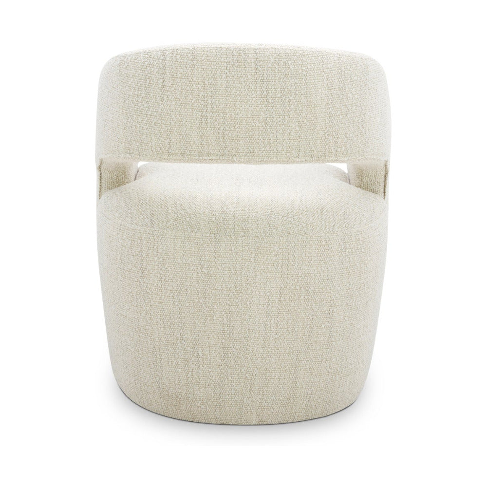 White textured armchair on a white background