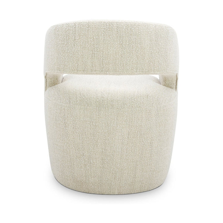 White textured armchair on a white background