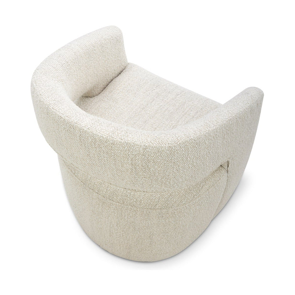 White textured rolling chair on a white background
