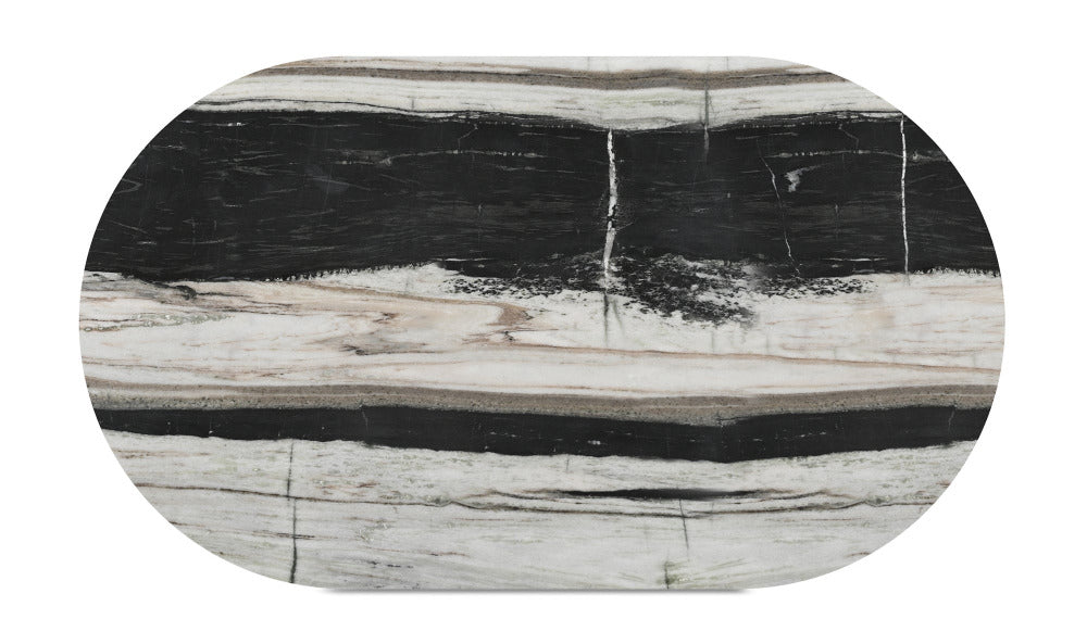 Top view of a marble table