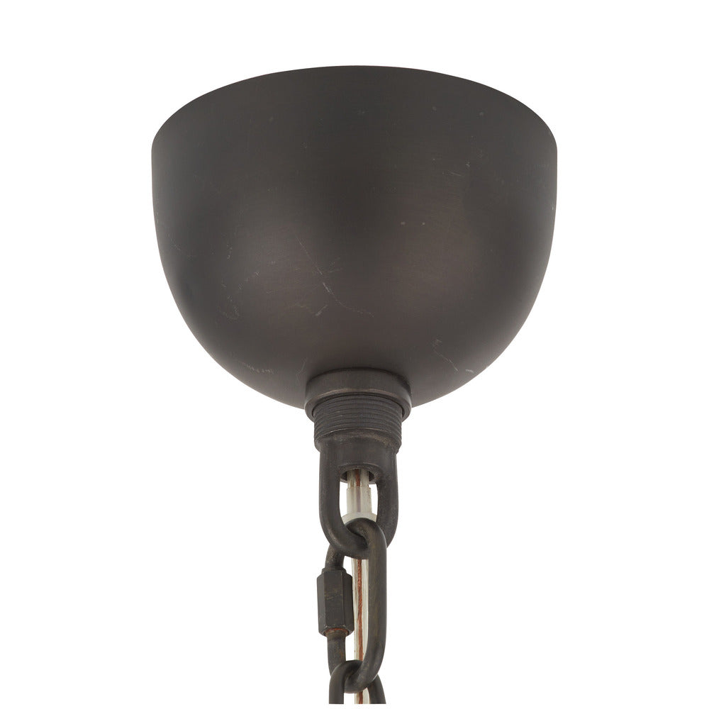 Black ceiling light fixture on a white background