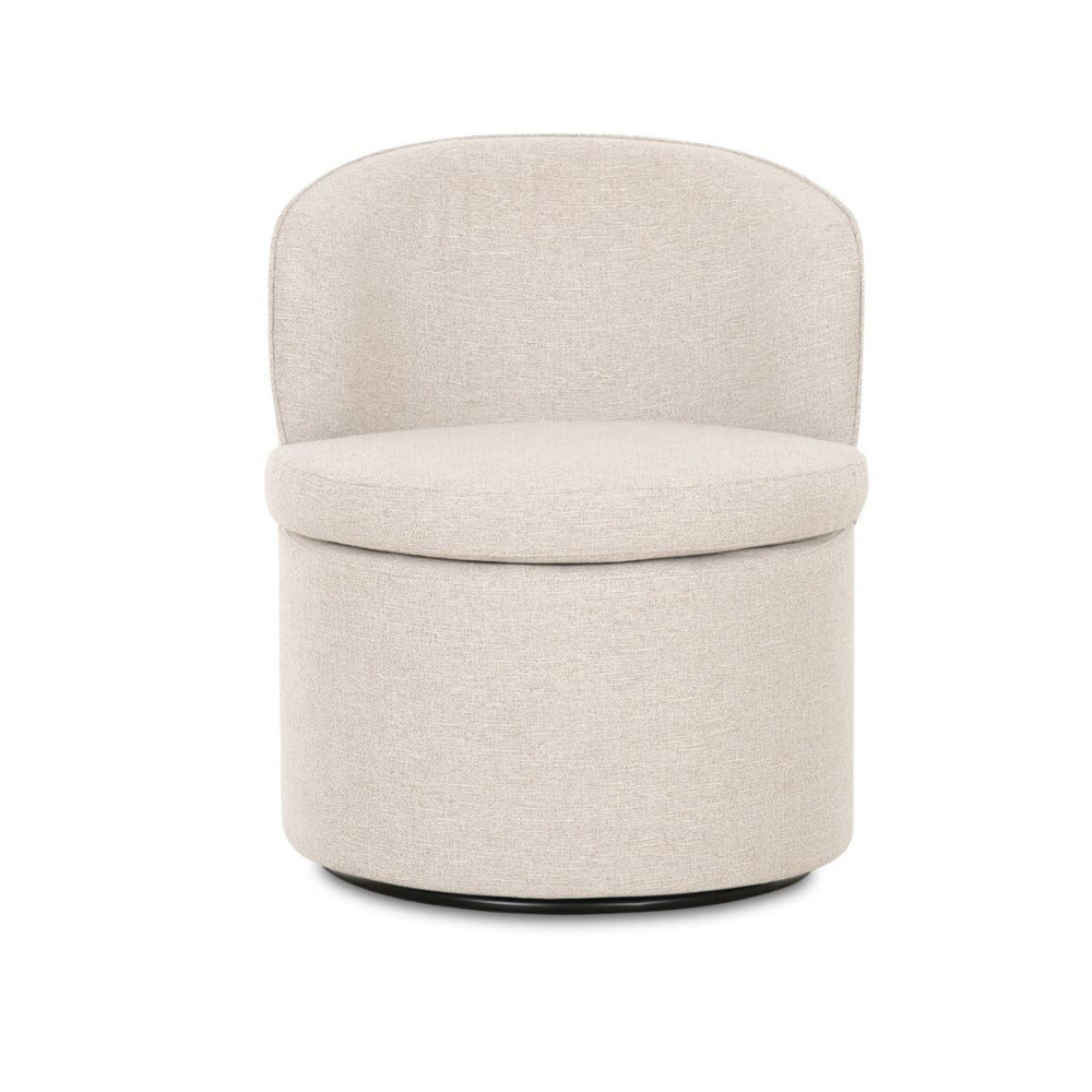 Beige swivel chair on a white background
