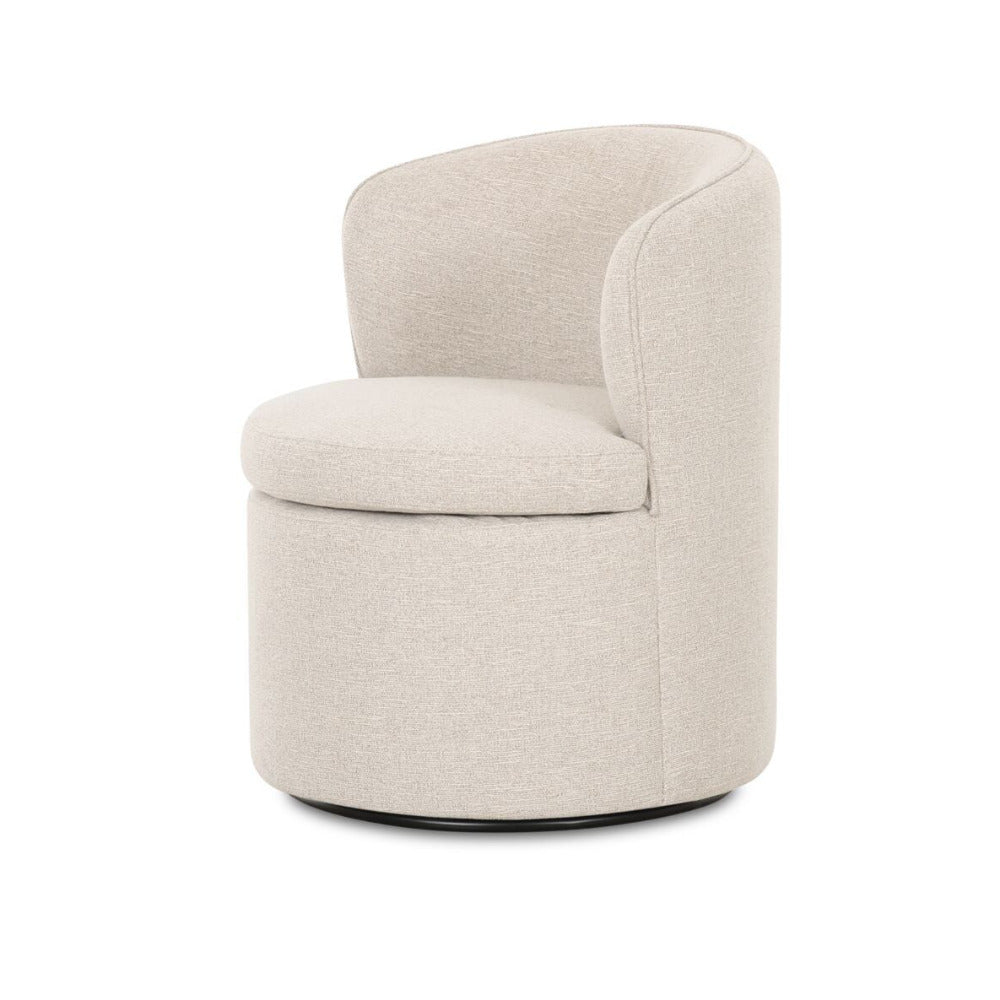 Beige swivel chair on a white background