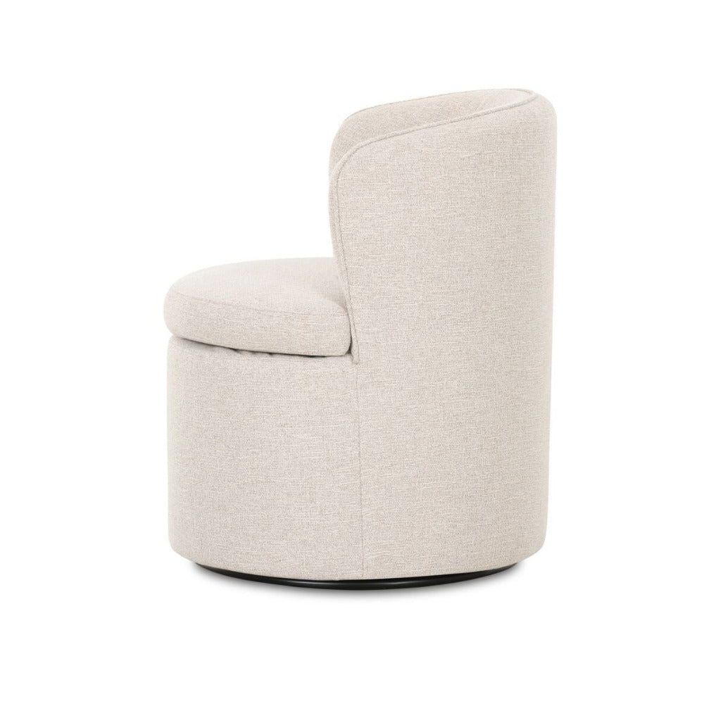 Beige swivel chair on a white background