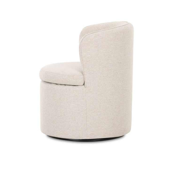 Beige swivel chair on a white background