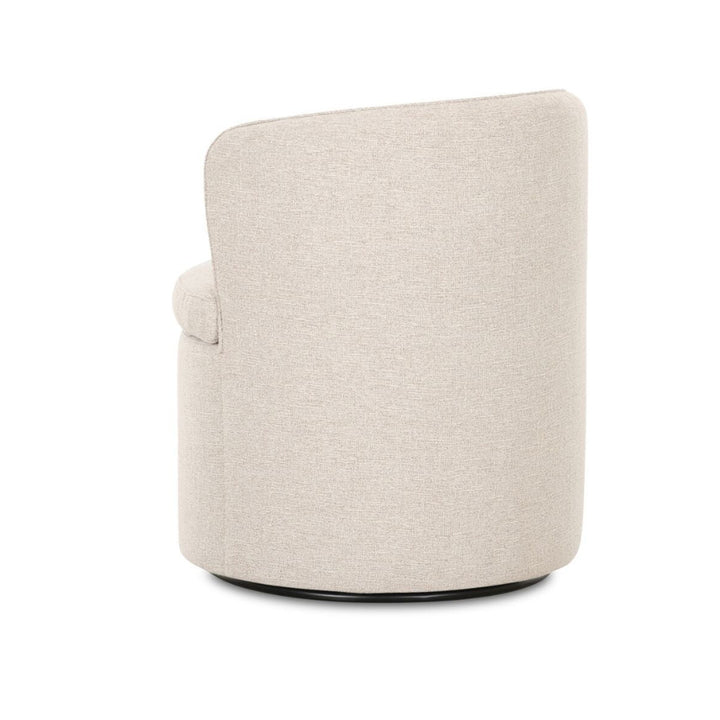 Beige swivel chair on a white background