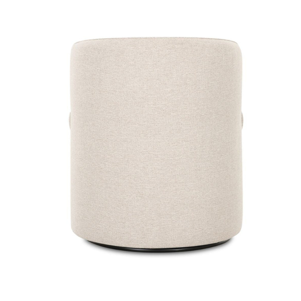 Beige swivel chair on a white background