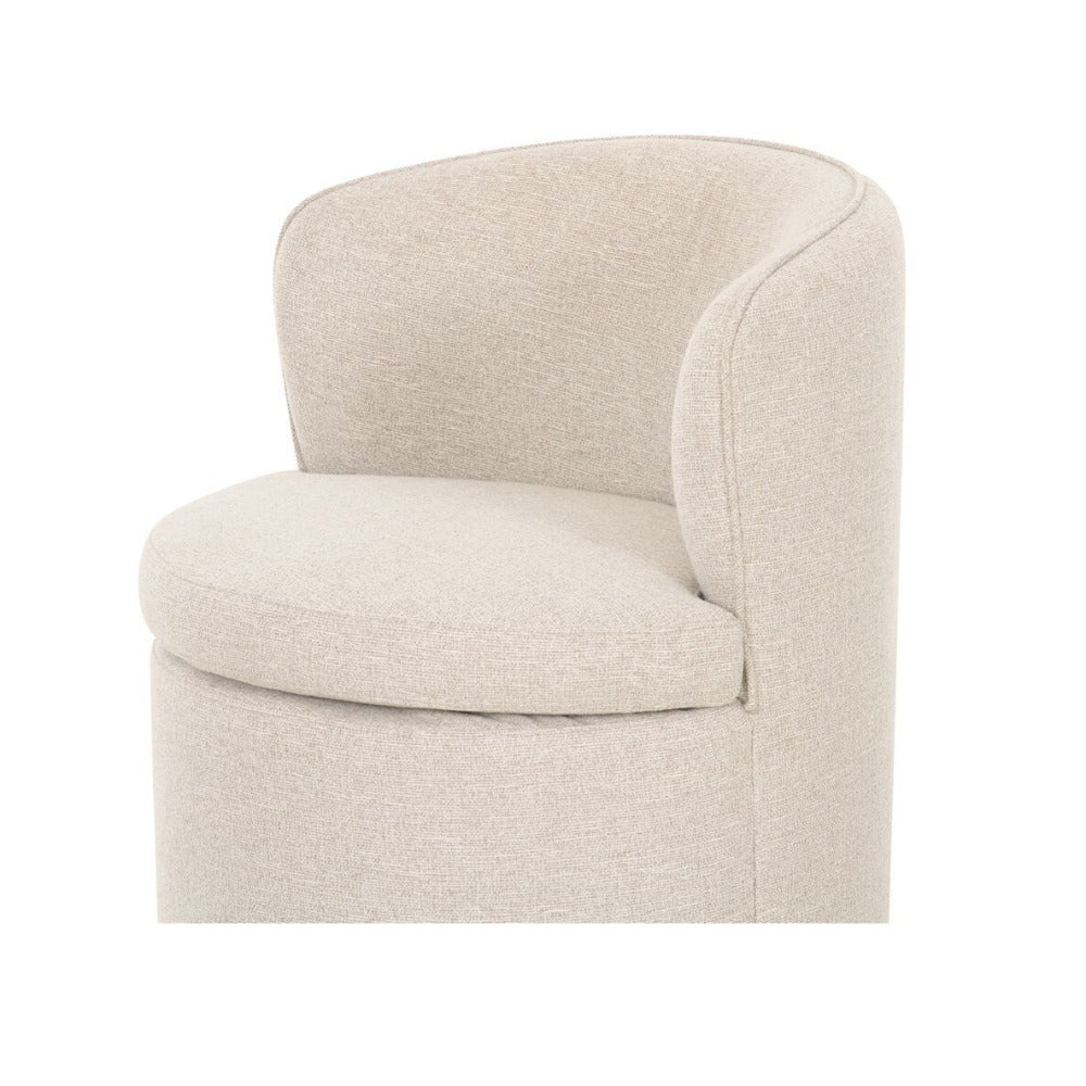 Beige swivel chair on a white background