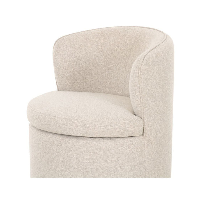 Beige swivel chair on a white background