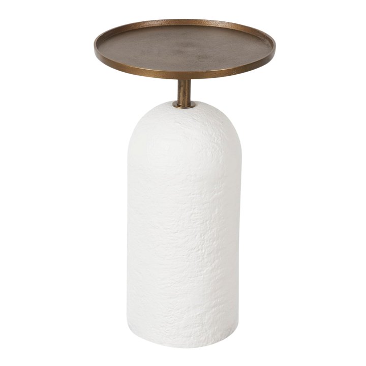 Modern Sienna Martini Table – Compact 12" Round Metal Accent Table