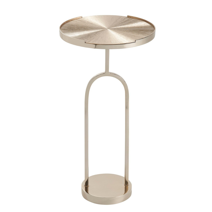 Fawn Round Martini Side Table 12-Inch Small Accent Table for Living Room