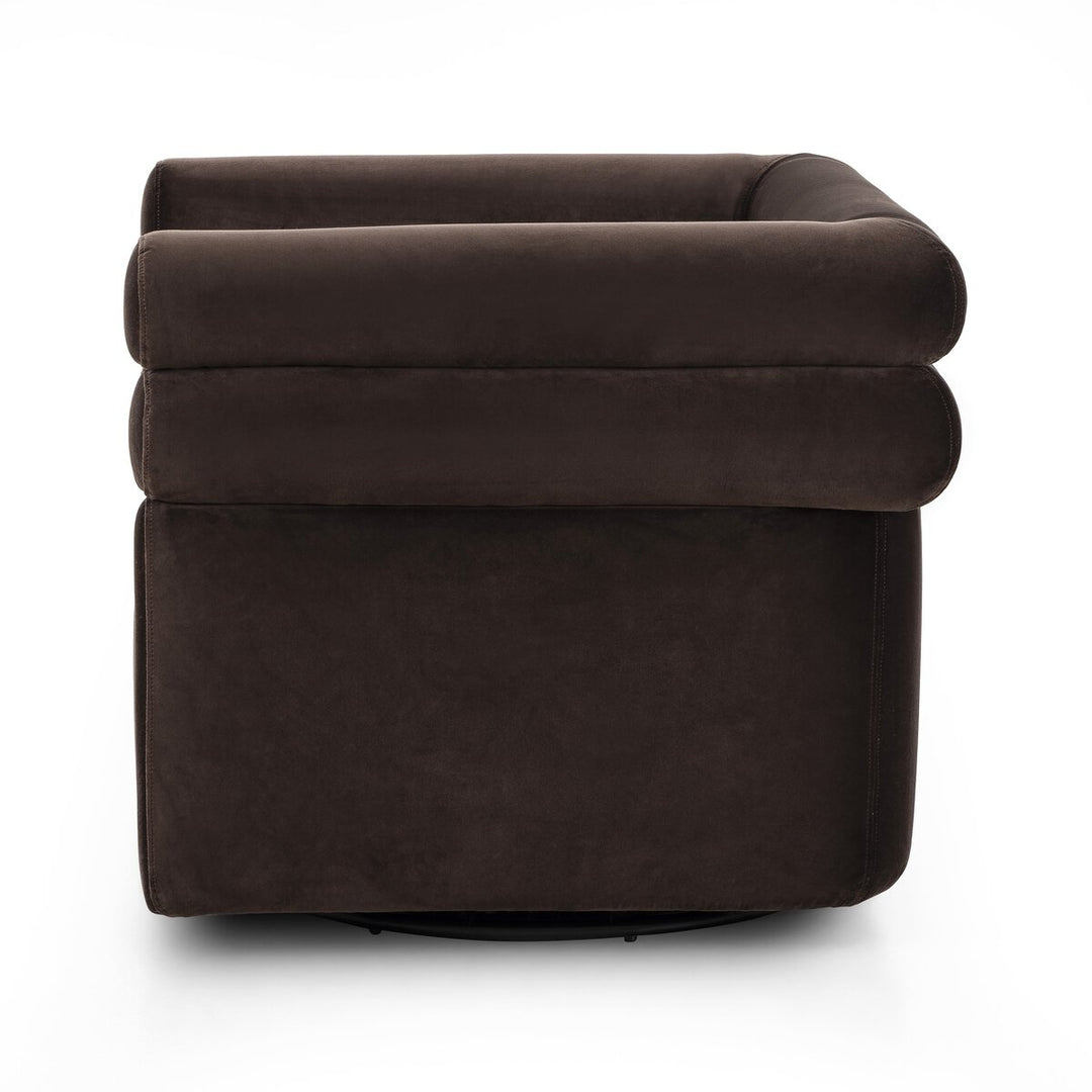 Evie Swivel Chair Surrey Cocoa