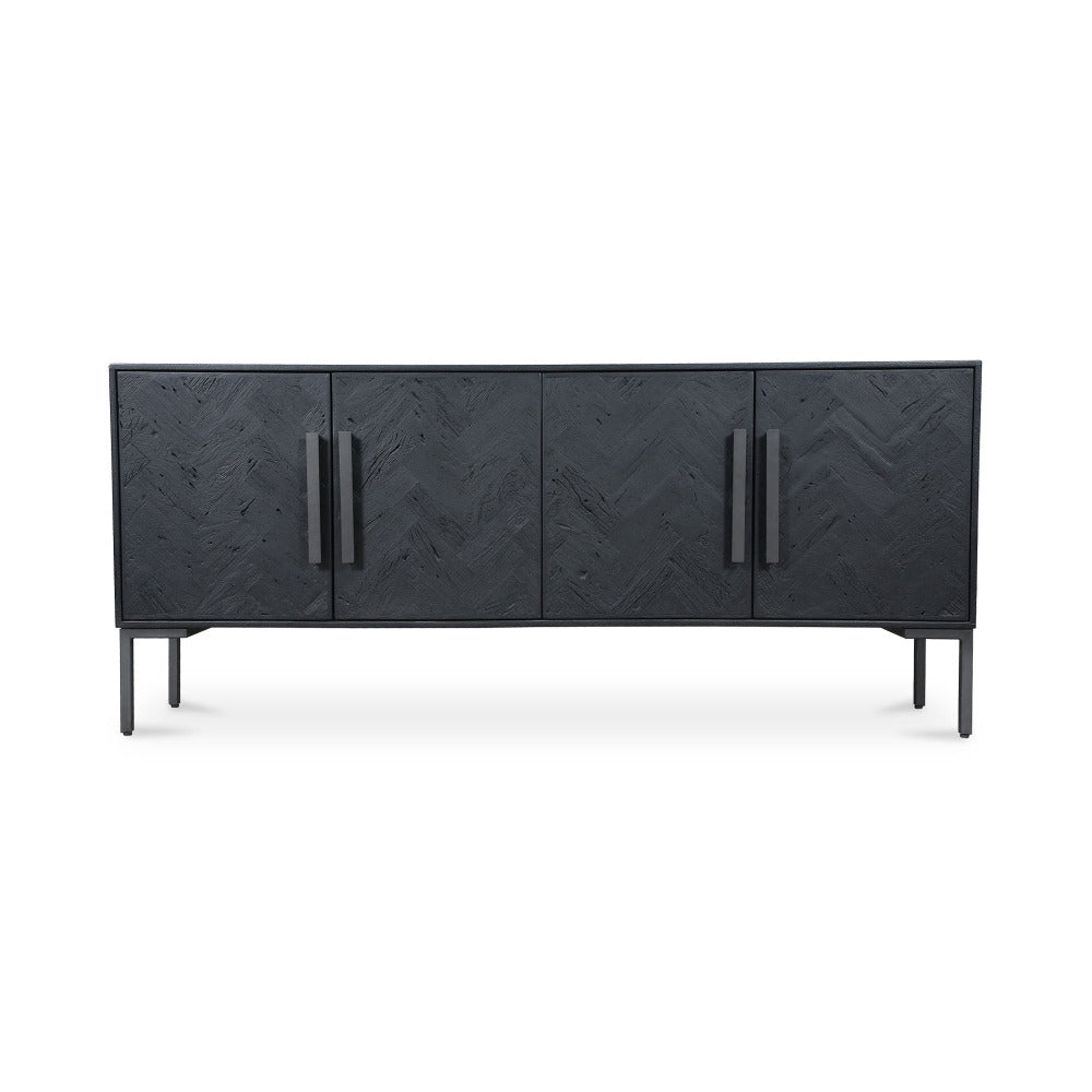 Black sideboard on a white background