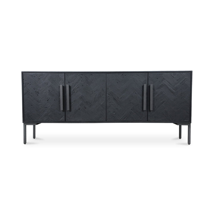 Black sideboard on a white background