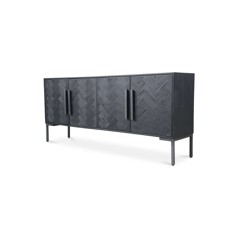 Black sideboard on a white background
