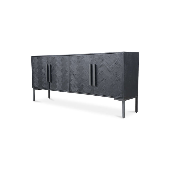 Black sideboard on a white background