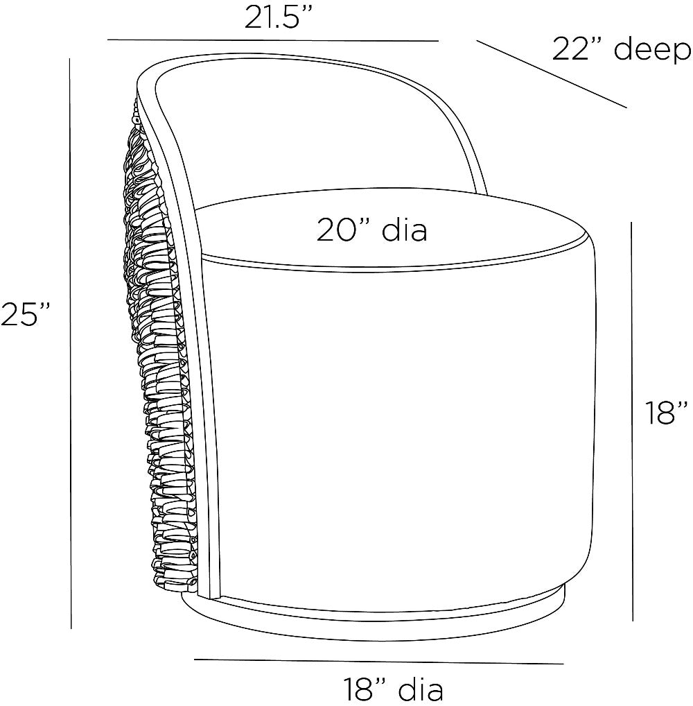 Line drawing of a cylindrical object with dimensions labeled