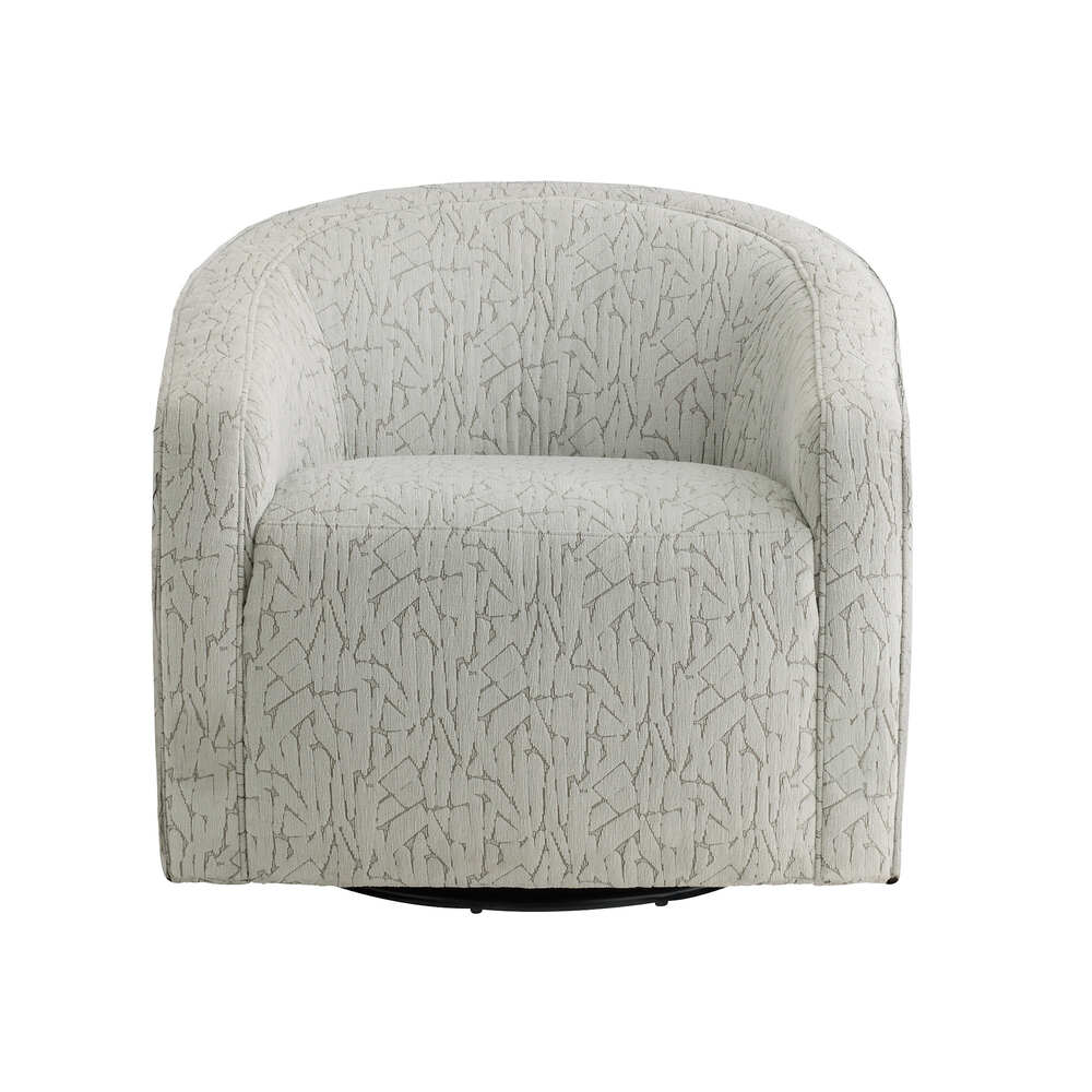 Patterned swivel chair on a white background