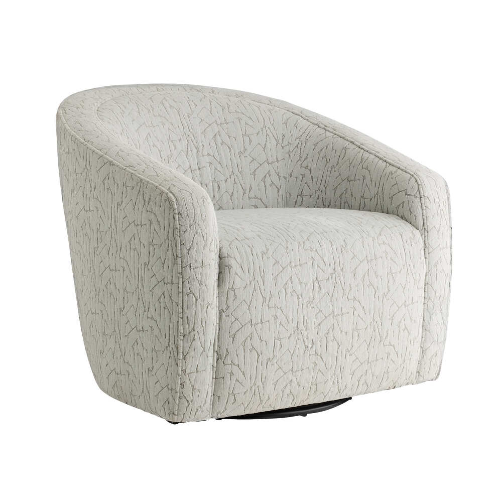 Gray textured swivel chair on a white background
